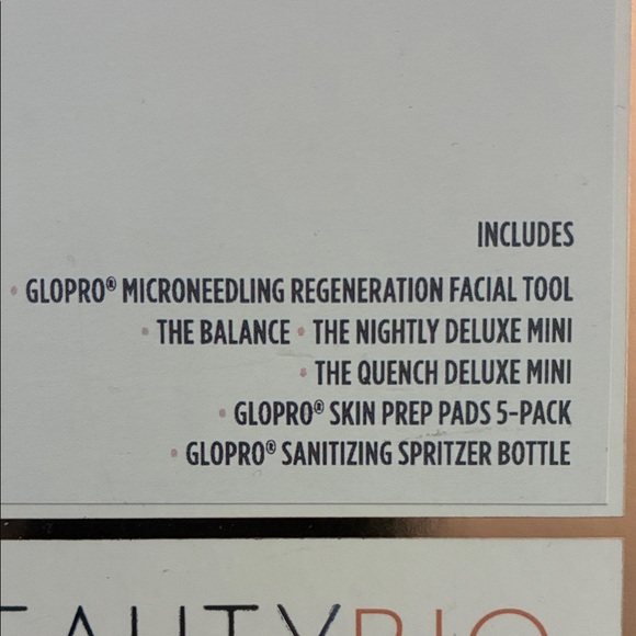 GloPRO Microneedling Regeneration Facial Tool Set - White & Pink NIB BeautyBio - Picture 4 of 5